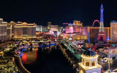 Vue de nuit de Las Vegas